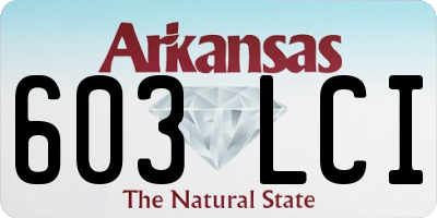 AR license plate 603LCI