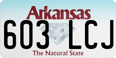 AR license plate 603LCJ
