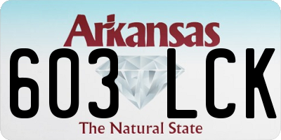 AR license plate 603LCK