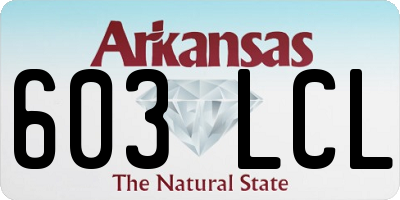 AR license plate 603LCL