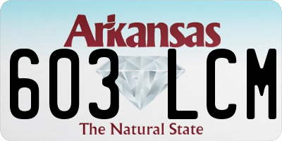 AR license plate 603LCM