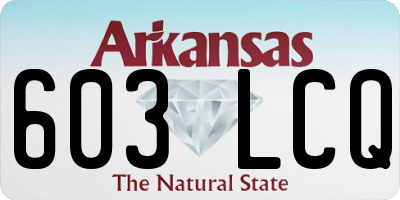 AR license plate 603LCQ