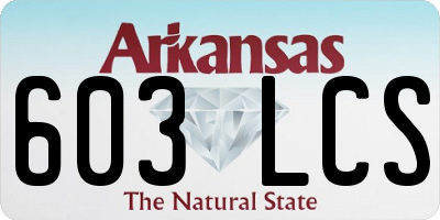 AR license plate 603LCS