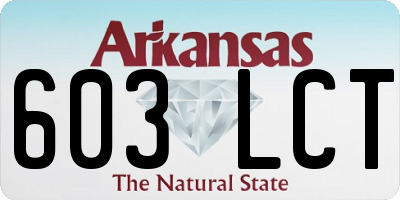 AR license plate 603LCT