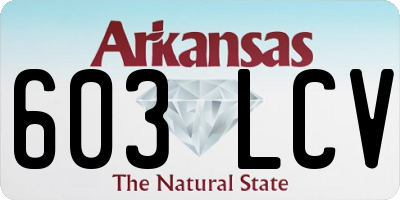 AR license plate 603LCV