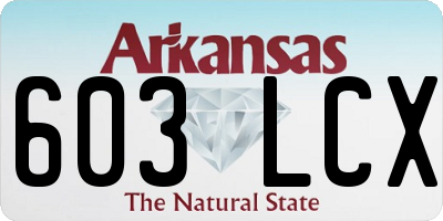 AR license plate 603LCX