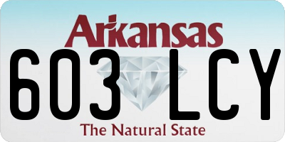 AR license plate 603LCY