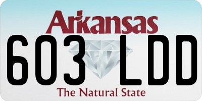 AR license plate 603LDD