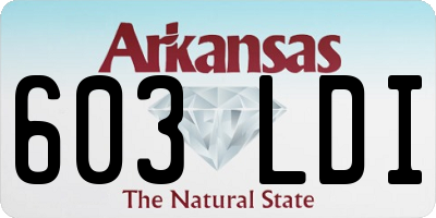 AR license plate 603LDI