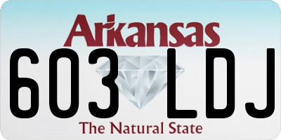 AR license plate 603LDJ
