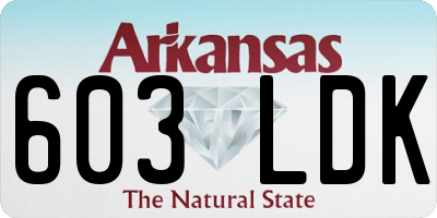 AR license plate 603LDK