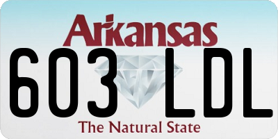 AR license plate 603LDL