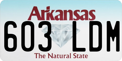 AR license plate 603LDM