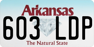 AR license plate 603LDP