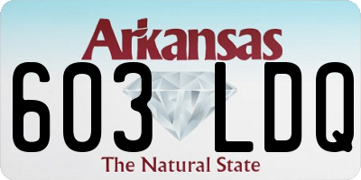 AR license plate 603LDQ