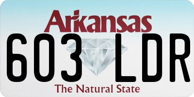 AR license plate 603LDR