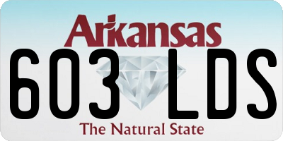 AR license plate 603LDS