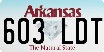 AR license plate 603LDT