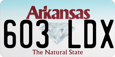 AR license plate 603LDX