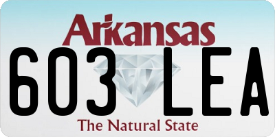 AR license plate 603LEA