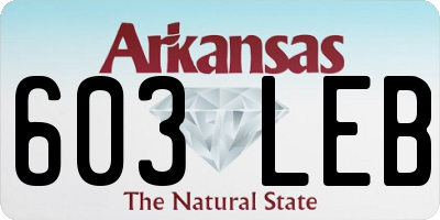 AR license plate 603LEB