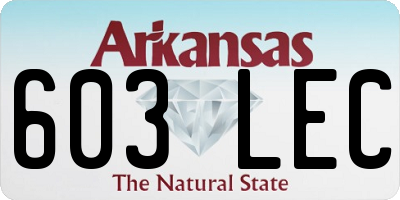 AR license plate 603LEC