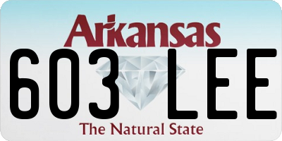 AR license plate 603LEE