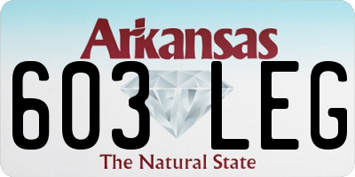 AR license plate 603LEG