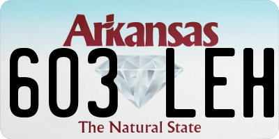 AR license plate 603LEH