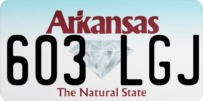 AR license plate 603LGJ