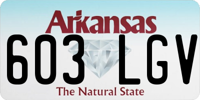 AR license plate 603LGV