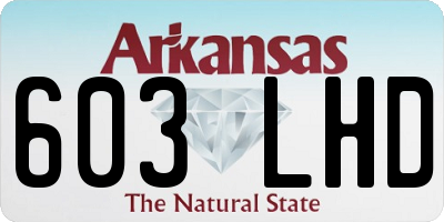 AR license plate 603LHD