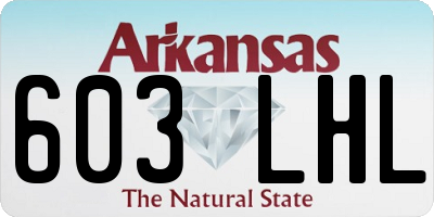 AR license plate 603LHL