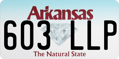 AR license plate 603LLP