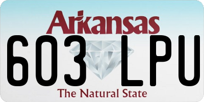 AR license plate 603LPU