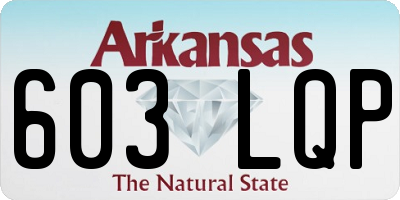 AR license plate 603LQP