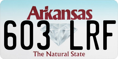 AR license plate 603LRF