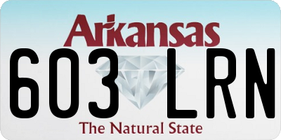 AR license plate 603LRN