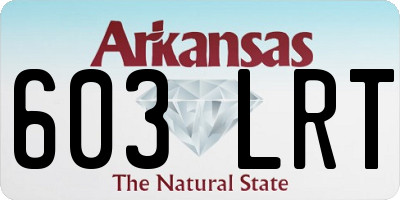 AR license plate 603LRT
