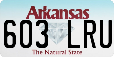 AR license plate 603LRU