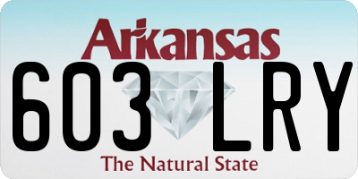 AR license plate 603LRY