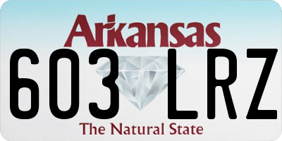 AR license plate 603LRZ