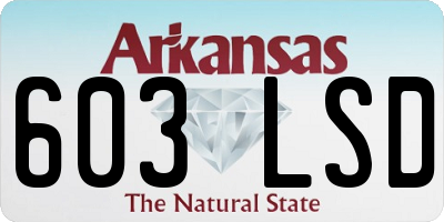 AR license plate 603LSD