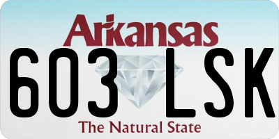 AR license plate 603LSK