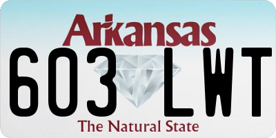 AR license plate 603LWT