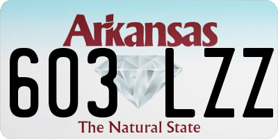 AR license plate 603LZZ