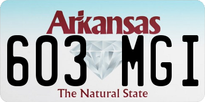 AR license plate 603MGI