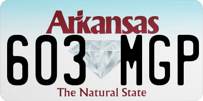 AR license plate 603MGP