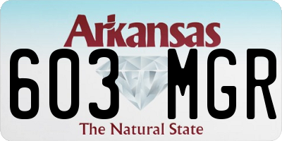 AR license plate 603MGR