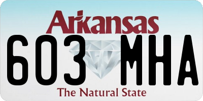 AR license plate 603MHA